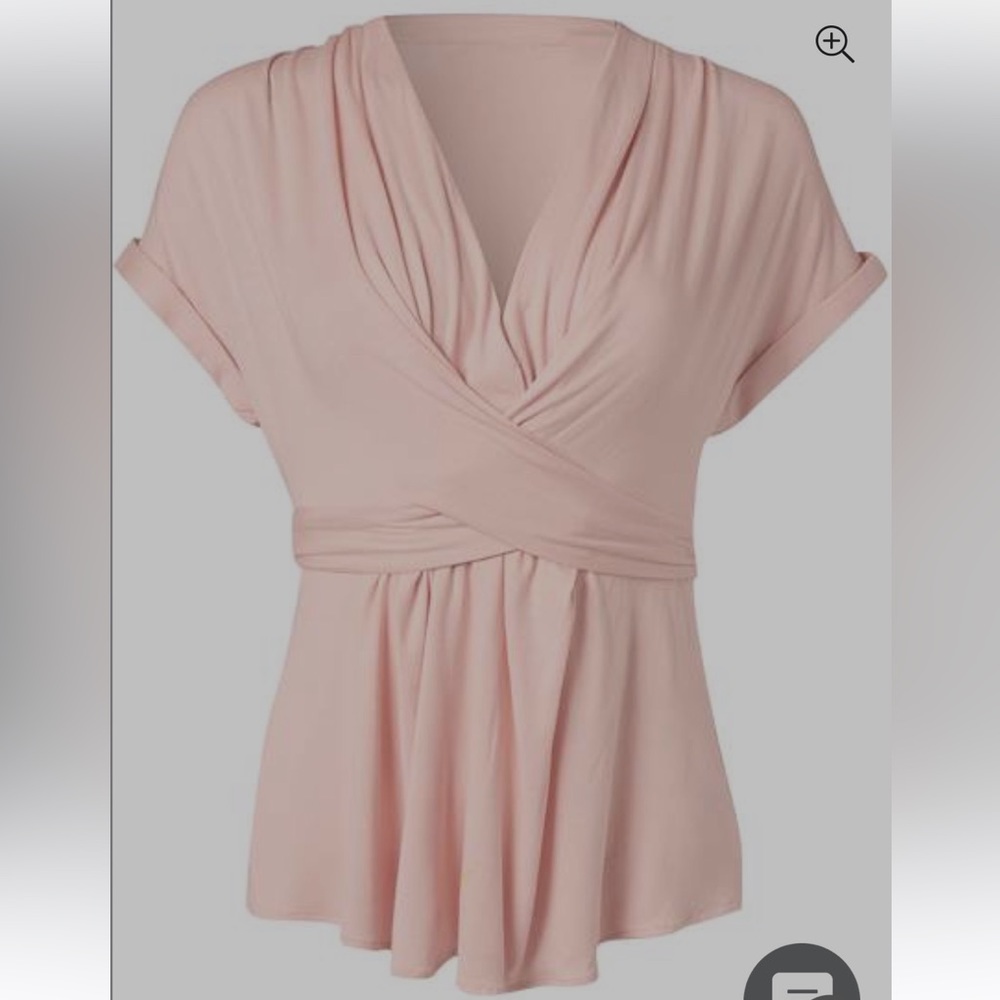 XL Peachy cream Venus Kimono wrap shirt